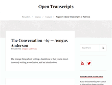 Tablet Screenshot of opentranscripts.org